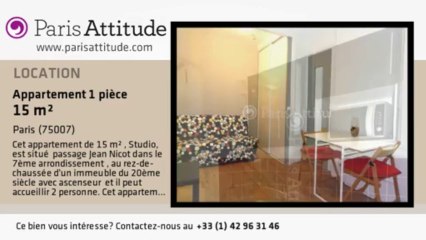 Appartement Studio à louer - Tour Eiffel, Paris - Ref. 5433