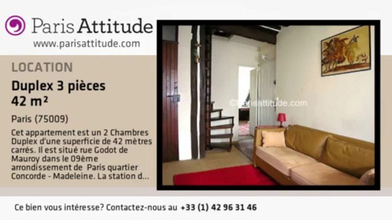 Duplex 2 Chambres à louer - Madeleine, Paris - Ref. 172