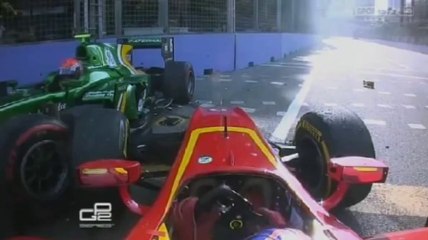 Funny accident on GP2 - Singapore 2013