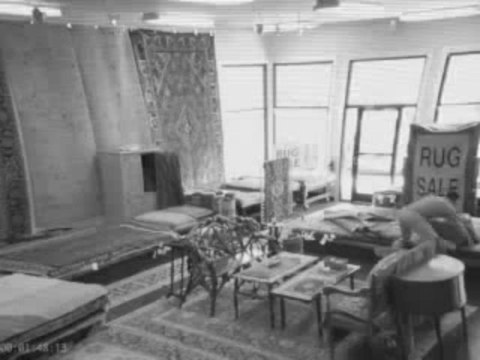 A dumb thief.... wrapped in a rug! so funny!