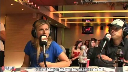 Julie et Marion lèchent les aisselles de Jeff - C'Cauet sur NRJ