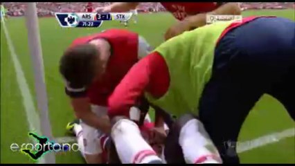 الهدف الثالث الارسنال فى ستوك سيتى