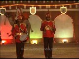 BSF band in round circle performs a contingent at Tattoo day