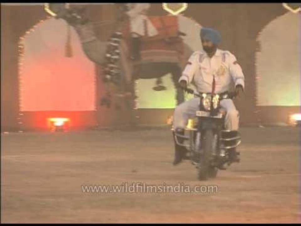 Border Security Force performing bike show