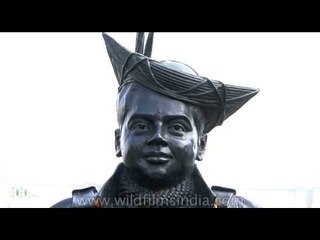 Statue of Sir Jiwaji Rao Scindia in the Lawn of Jai Vilas Palace, Gwalior