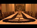 The Banquet table of Royal Palace - Jai Vilas Palace in Gwalior