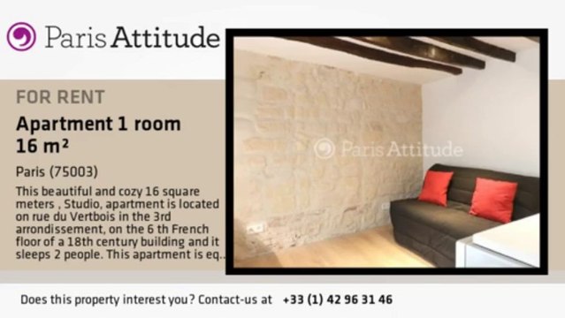 Studio Apartment for rent - Arts et Métier, Paris - Ref. 8420