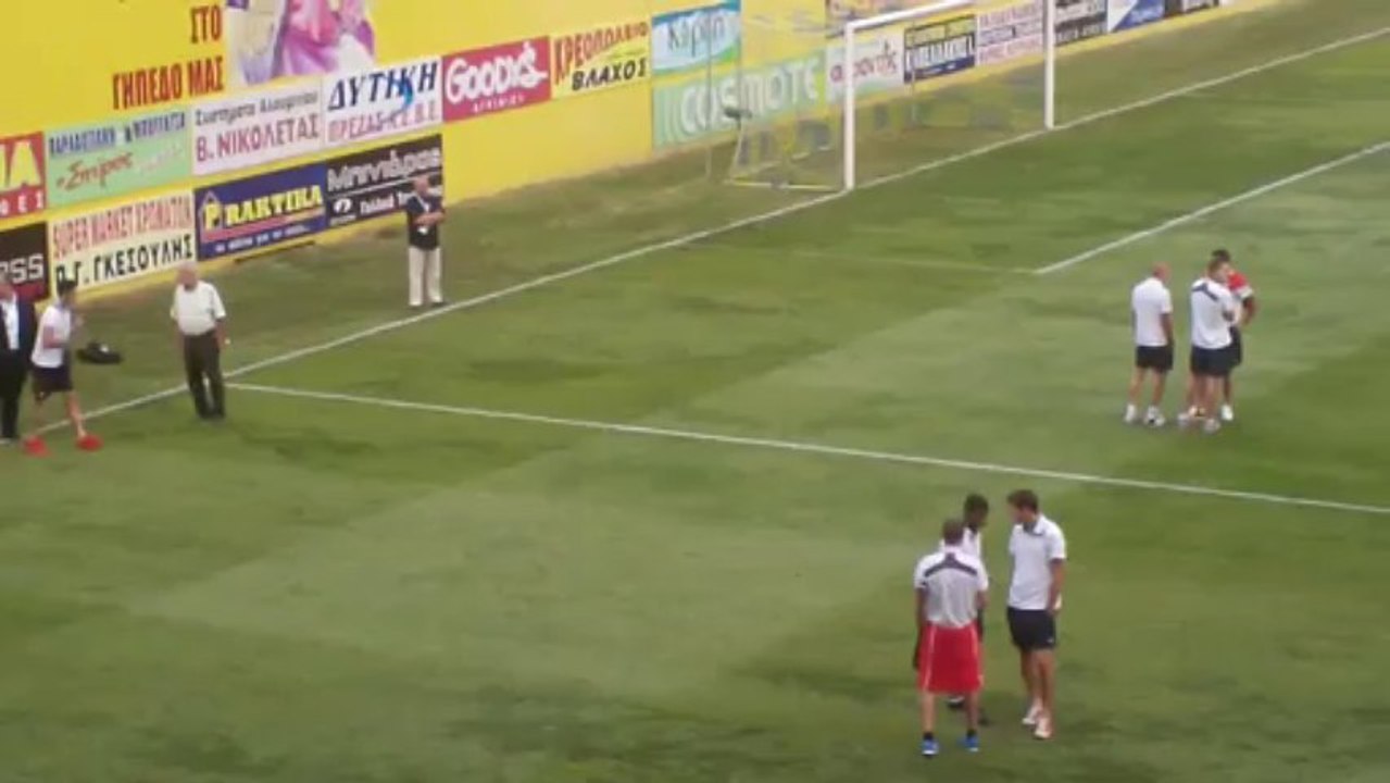 Η αναγνωριστική βόλτα των παικτών του Ολυμπιακού στο Αγρίνιο