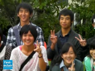 Des Japonais reçus au clos Sainte-Sophie à Montgueux