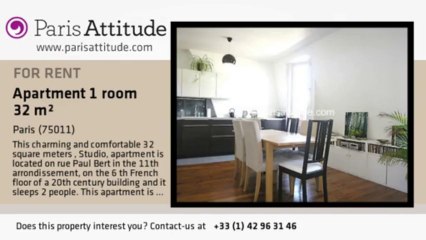 Studio Apartment for rent - Charonne, Paris - Ref. 7305