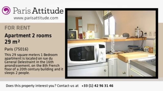 1 Bedroom Apartment for rent - Auteuil, Paris - Ref. 5154