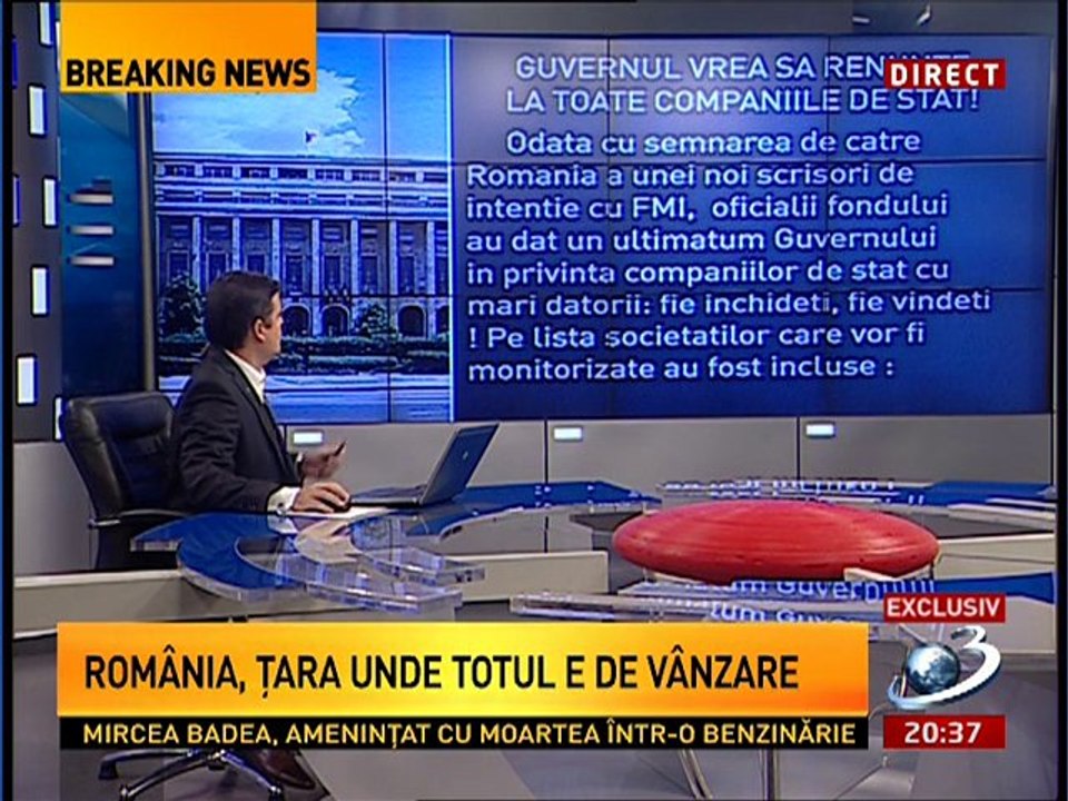 DINU C. GIURESCU: Romania de vanzare. Guvernul Ponta vinde toate companiile de stat!