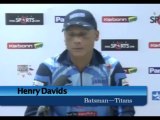 Titans batsman Henry Davids post match conference