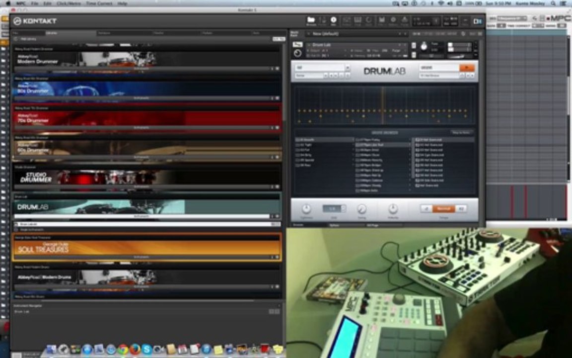 Using Native Instruments  Traktor Kontrol S4 Drumlab and The Akai Mpc Renaissance