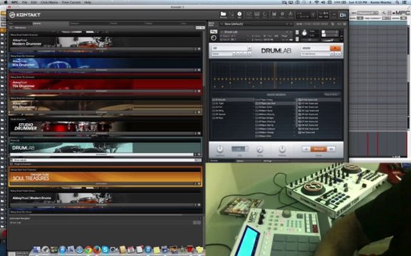Using Native Instruments Traktor Kontrol S4 Drumlab and The Akai Mpc Renaissance
