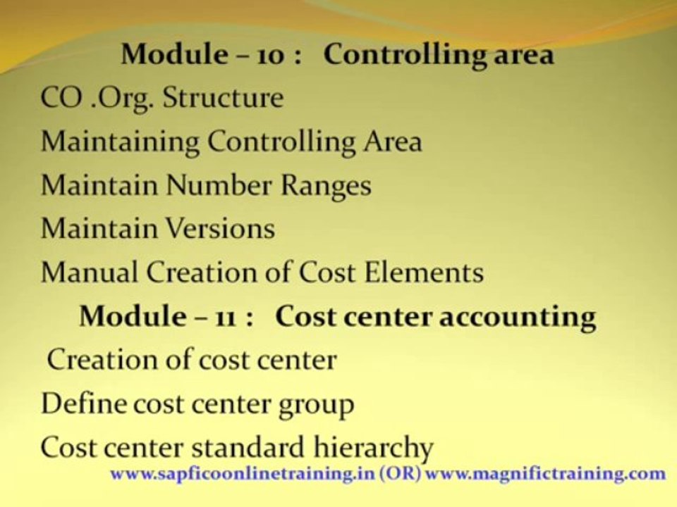 SAP FINANCIAL ACCOUNTING AND CONTROLLING ONLINE TRAINING AND PALCEMENTS | MAGNIFIC TRAINING