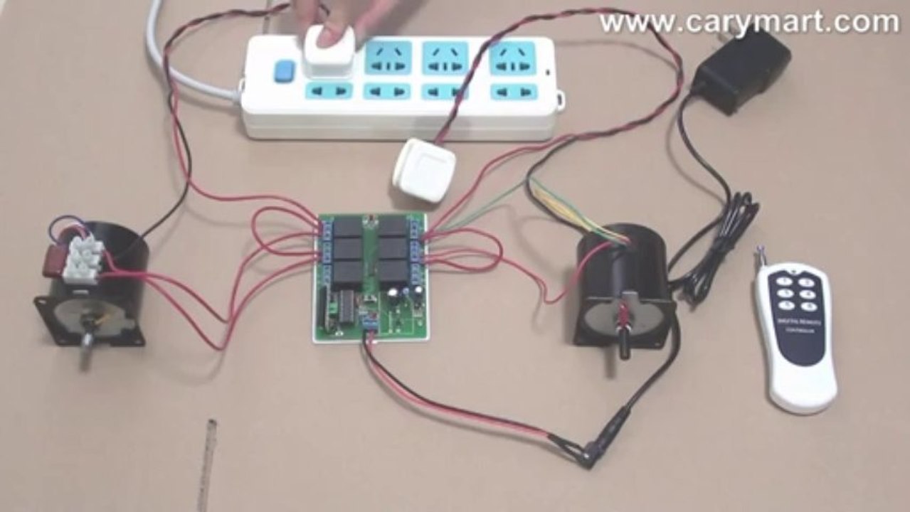 6CH DC RF Remote Controller Controls 2 AC Motors