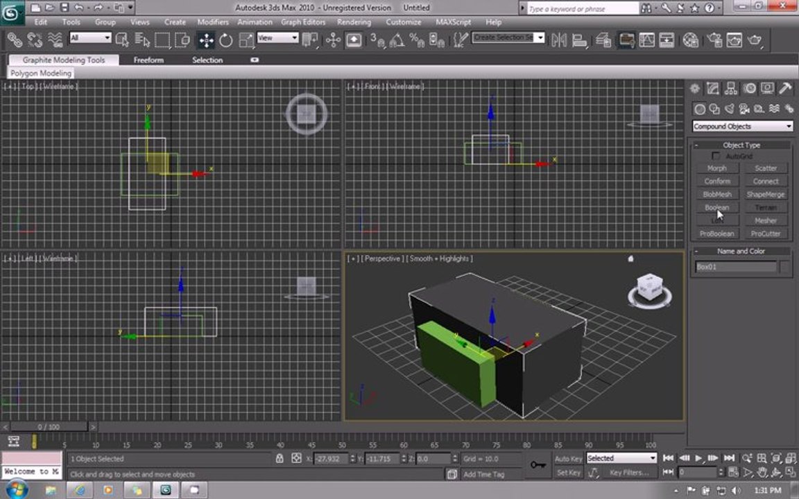 3Ds Max Tutorial  - Boolean -  Urdu-Hindi