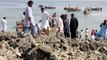 Methane gas rises from island created by Pakistan quake