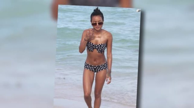 Karrueche Tran Flaunts Her Figure in a Polka Dot Bikini
