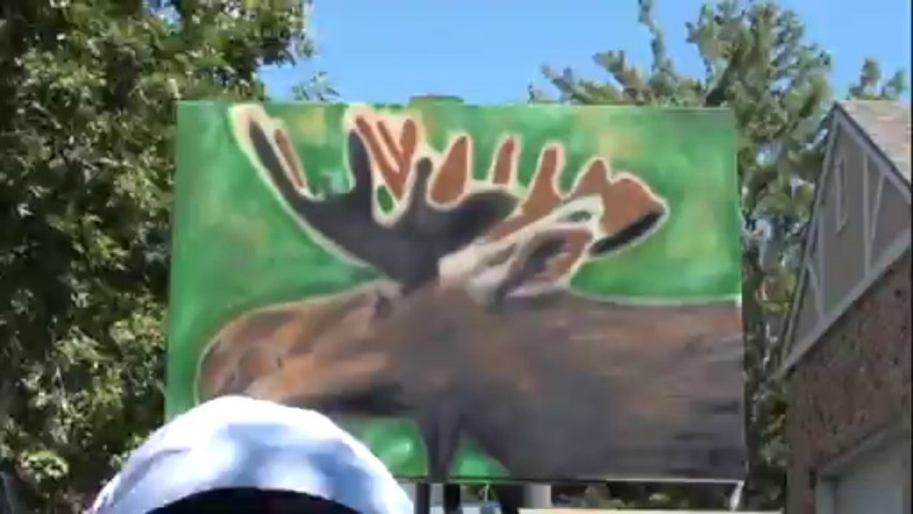 Moose In Spray Paint