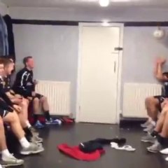 Download Video: Football team playing in the locker room! Amazing skills guys!