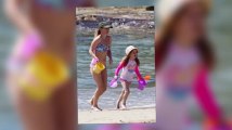 Bikini-Clad Geri Halliwell Enjoys Beach Time With Her Daughter Bluebell