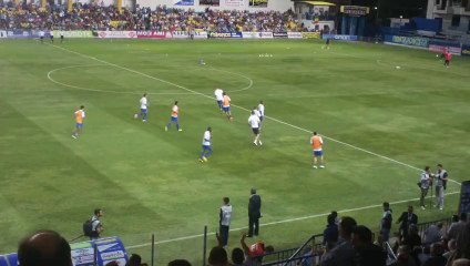 Η είσοδος του Παναιτωλικού για προθέρμανση