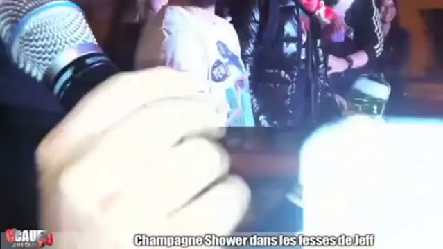 Champagne Shower dans les fesses de Jeff - C'Cauet sur NRJ