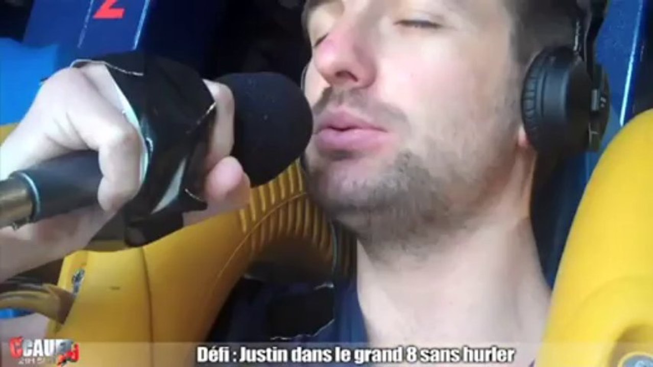 Justin dans le grand 8 sans hurler - C'Cauet sur NRJ