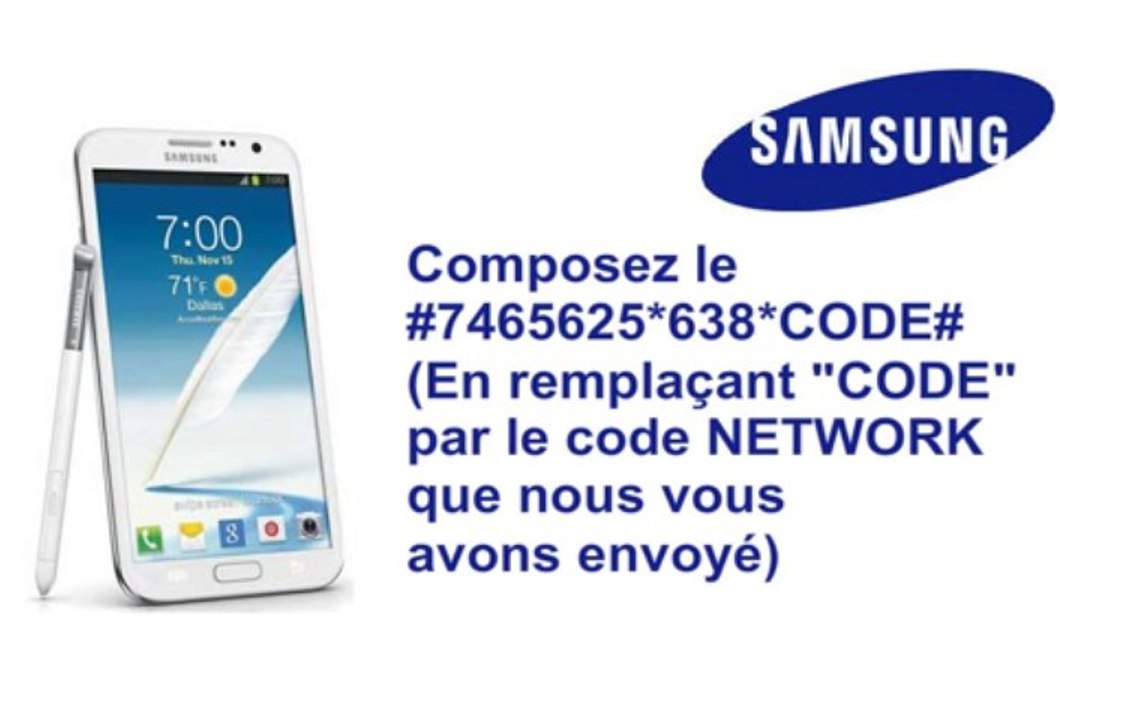 Deblocage Samsung Galaxy Note 2