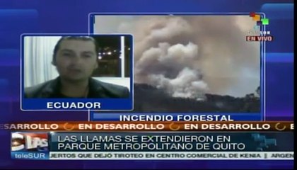 Ecuador: incendio en Quito devora 21 hectáreas de Parque metropolitano