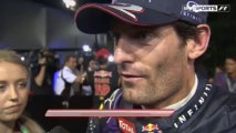 Sky Sports F1: Mark Webber post qualifying interview (2013 Singapore Grand Prix)