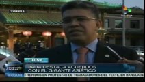 Destaca canciller Elías Jaua negociaciones de dte. Maduro en China