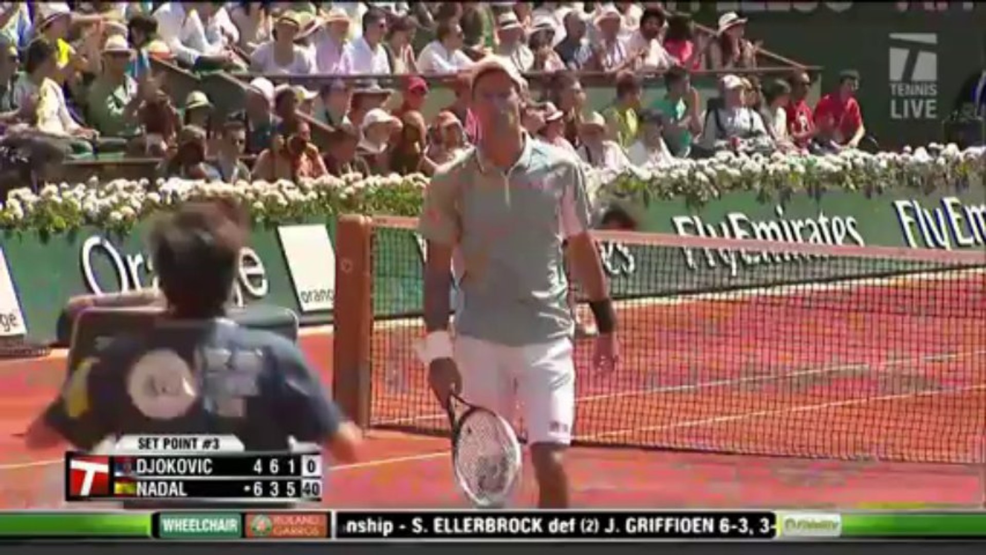 3/5) Roland Garros 2013 Semi-Final Nadal vs Djokovic Full match HD