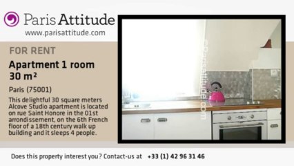 Alcove Studio Apartment for rent - Place Vendôme, Paris - Ref. 4927