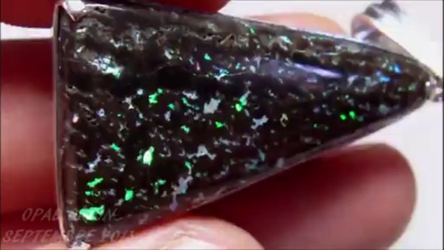 AAB36 - Bijou Opal Orion - Pendentif Argent 925 & Opale Léopard du Mexique