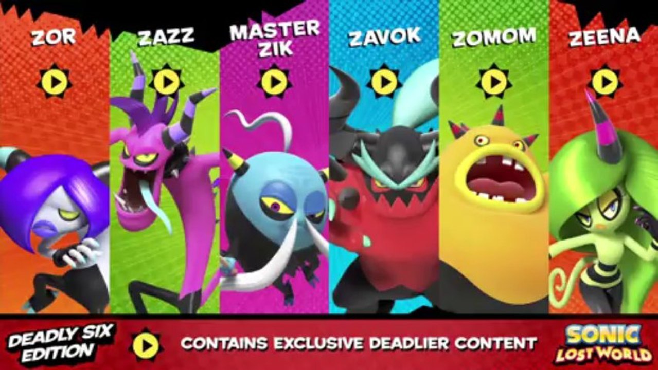 Sonic Lost World - Deadly Six Extended Trailer