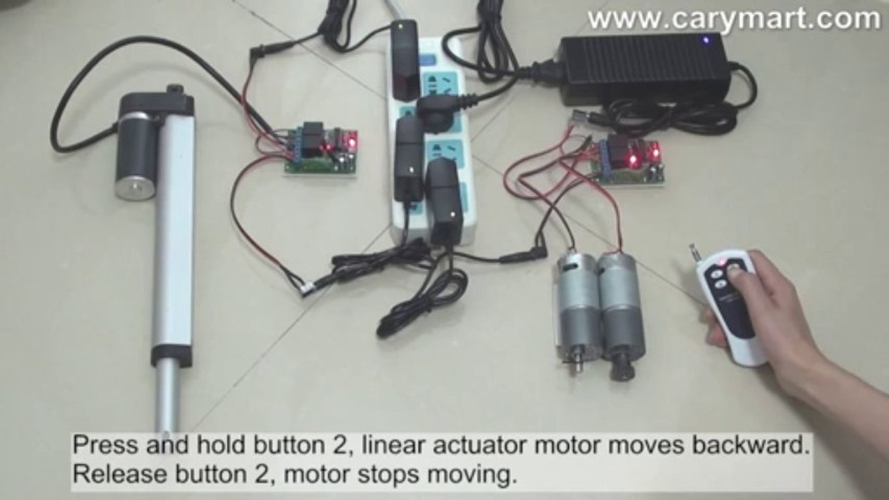 Remote Control Linear Actuator Motor and 2 Pump Motors