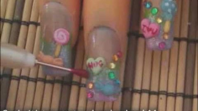Sweets: *Candy Rainbow* 3D Acrylic Nail Art Design