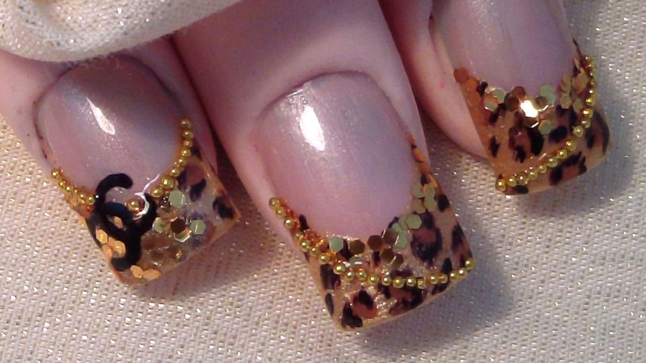 Designer inspired  #10: Easy Leopard Chanel - Nail Art