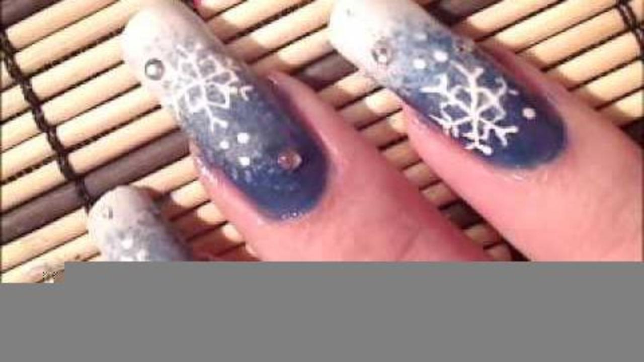 Christmas #2: Snowflake Nail Art Design