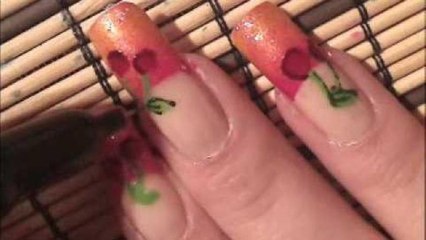 *Summer Cherry Cocktail* Nail Art Design