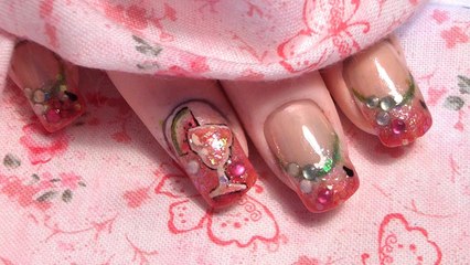 Fun Summer Nail Art: * Watermelon Cocktail* Tutorial