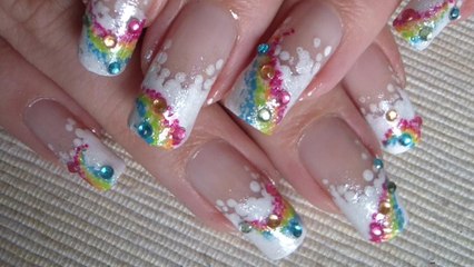 Super easy nail art *Over the Rainbow* Tutorial