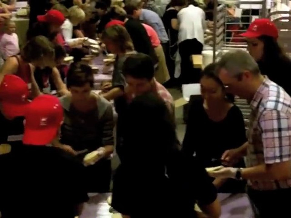 Le record du monde du plus grand nombre de tartines simultanées battu à Mutzig (Alsace), le 23 septembre 2013