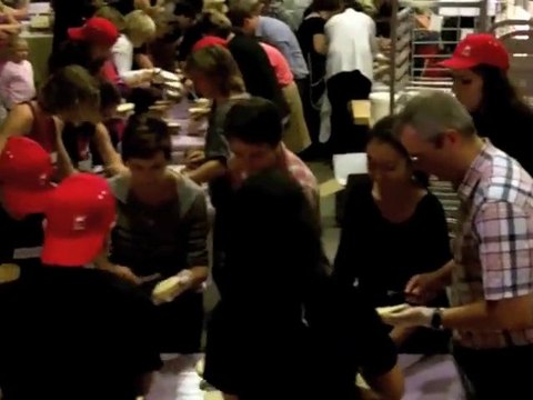 Le record du monde du plus grand nombre de tartines simultanées battu à Mutzig (Alsace), le 23 septembre 2013