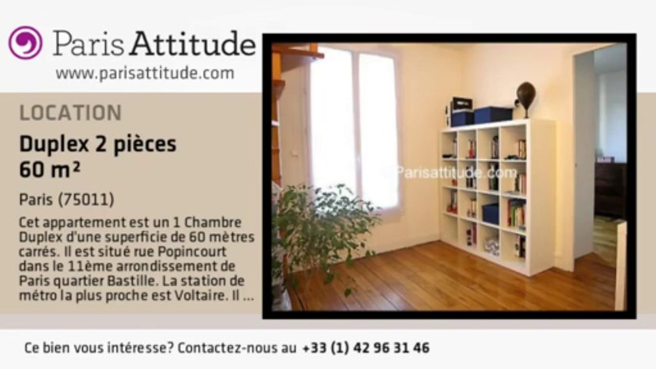 Duplex 1 Chambre à louer - Voltaire, Paris - Ref. 4702