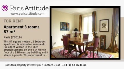 2 Bedroom Apartment for rent - Alma Marceau, Paris - Ref. 1553