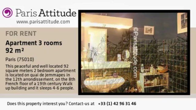 2 Bedroom Apartment for rent - Canal St Martin, Paris - Ref. 1676